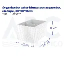 Organizador color blanco con separador, sin tapa, 20*30*16cm