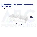 Organizador color blanco con división, 51*25*10cm