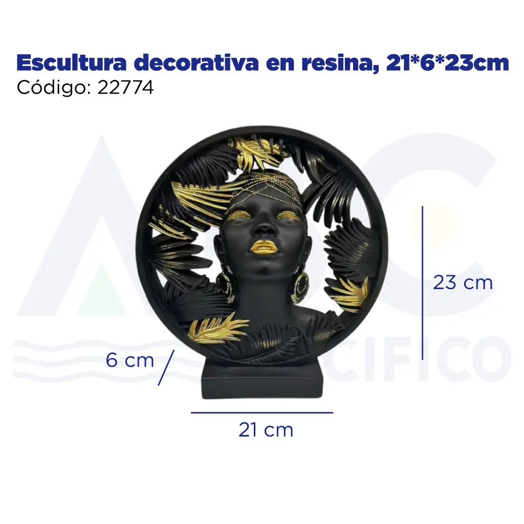 Escultura decorativa en resina, 21*6*23cm