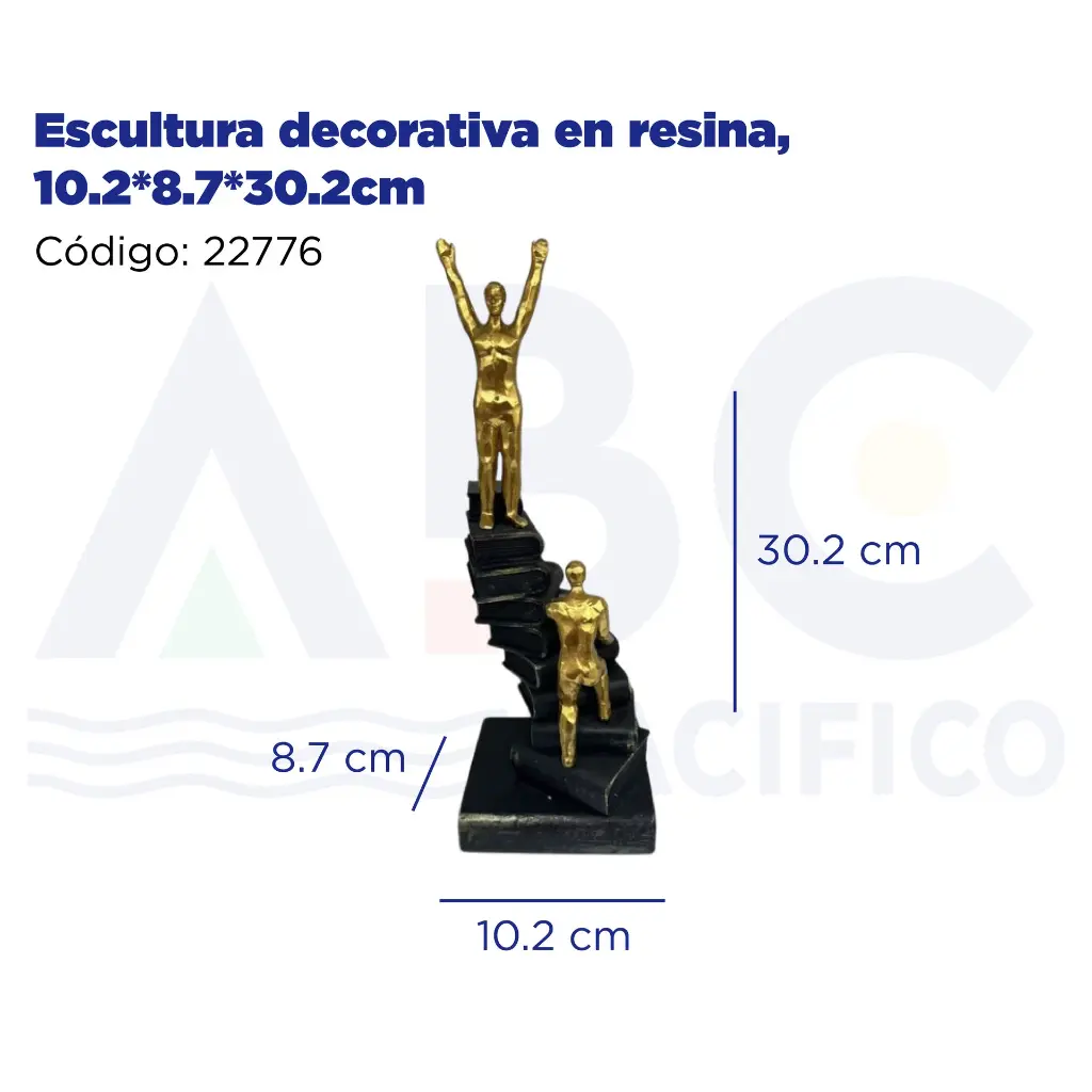 Escultura decorativa en resina, 10.2*8.7*30.2cm