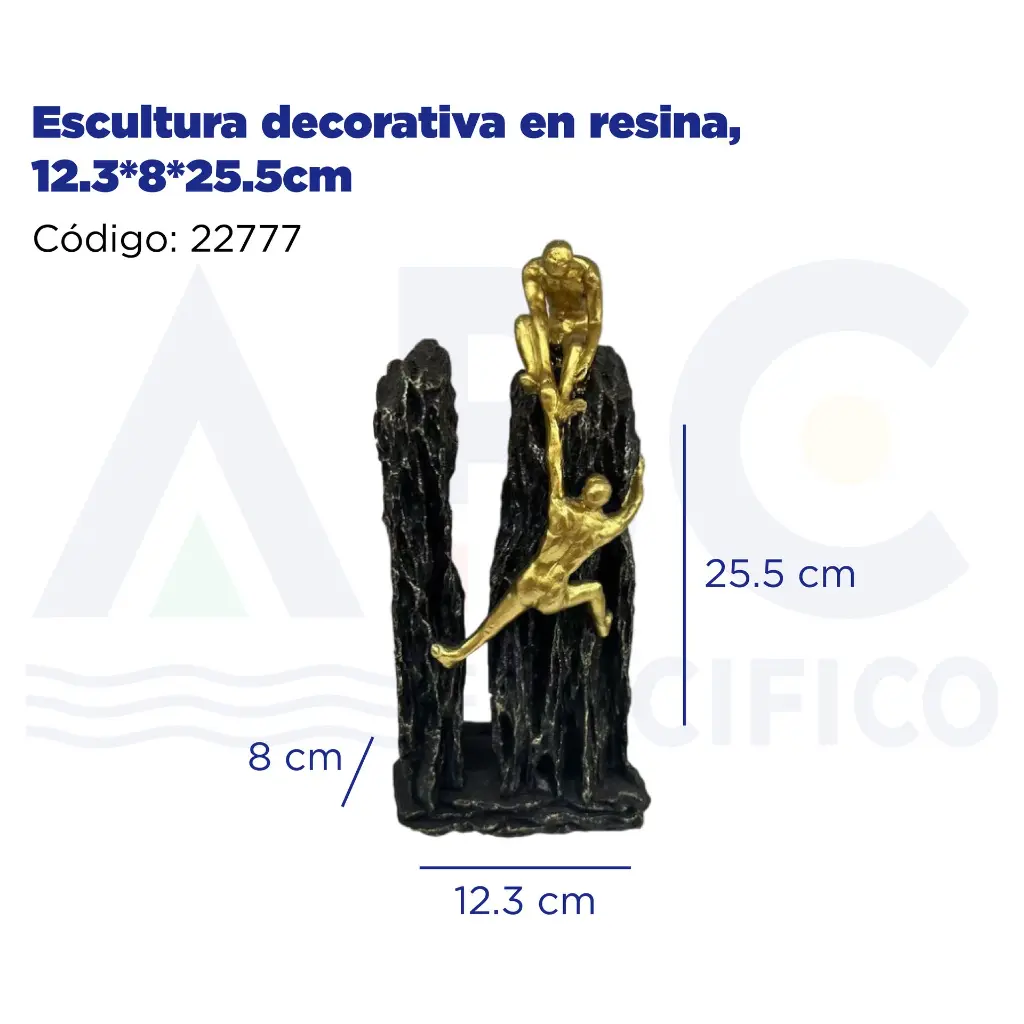 Escultura decorativa en resina, 12.3*8*25.5cm