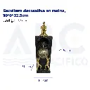 Escultura decorativa en resina, 10*9*32.5cm