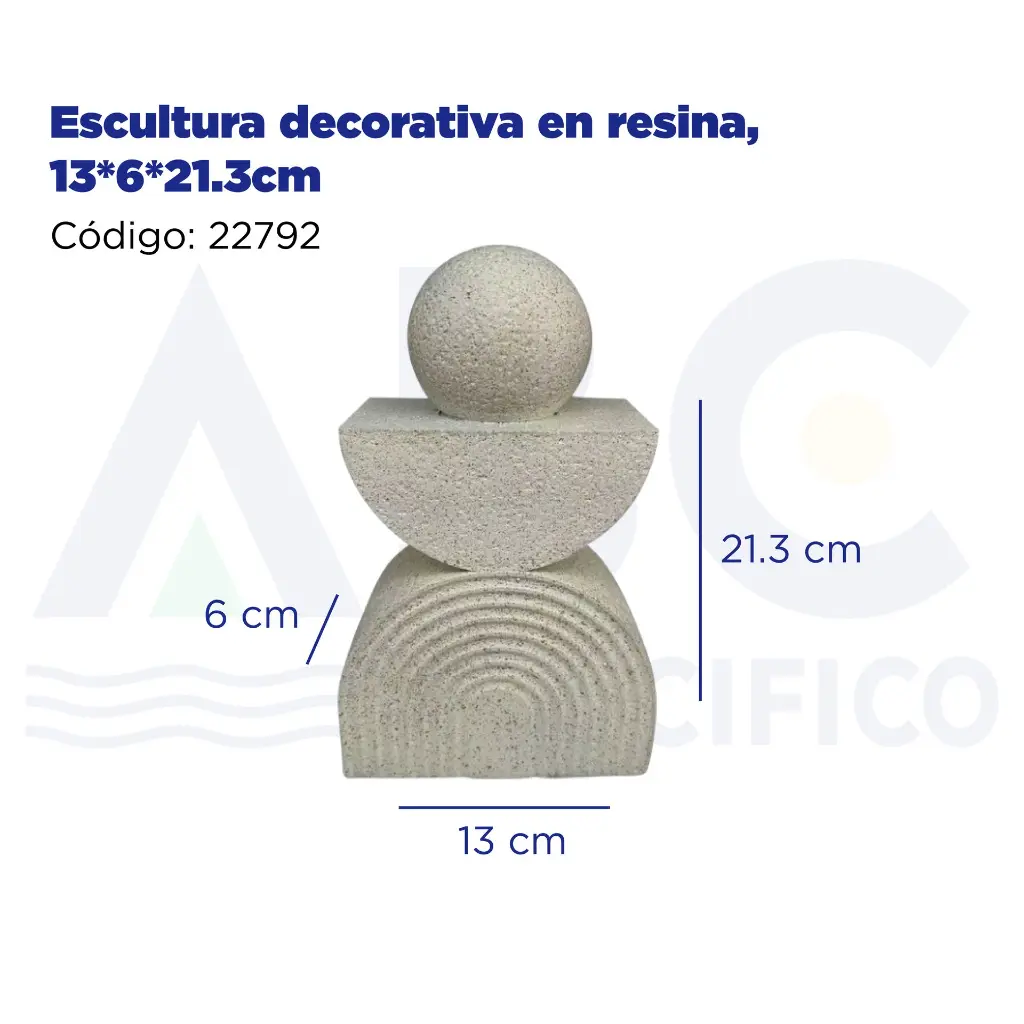 Escultura decorativa en resina, 13*6*21.3cm
