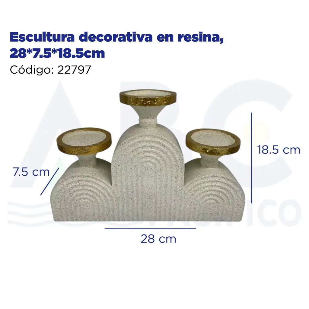 Escultura decorativa en resina, 28*7.5*18.5cm
