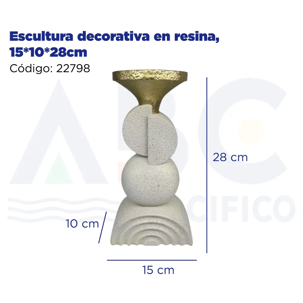 Escultura decorativa en resina, 15*10*28cm