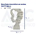 Escultura decorativa en resina, 16.5*7*28cm