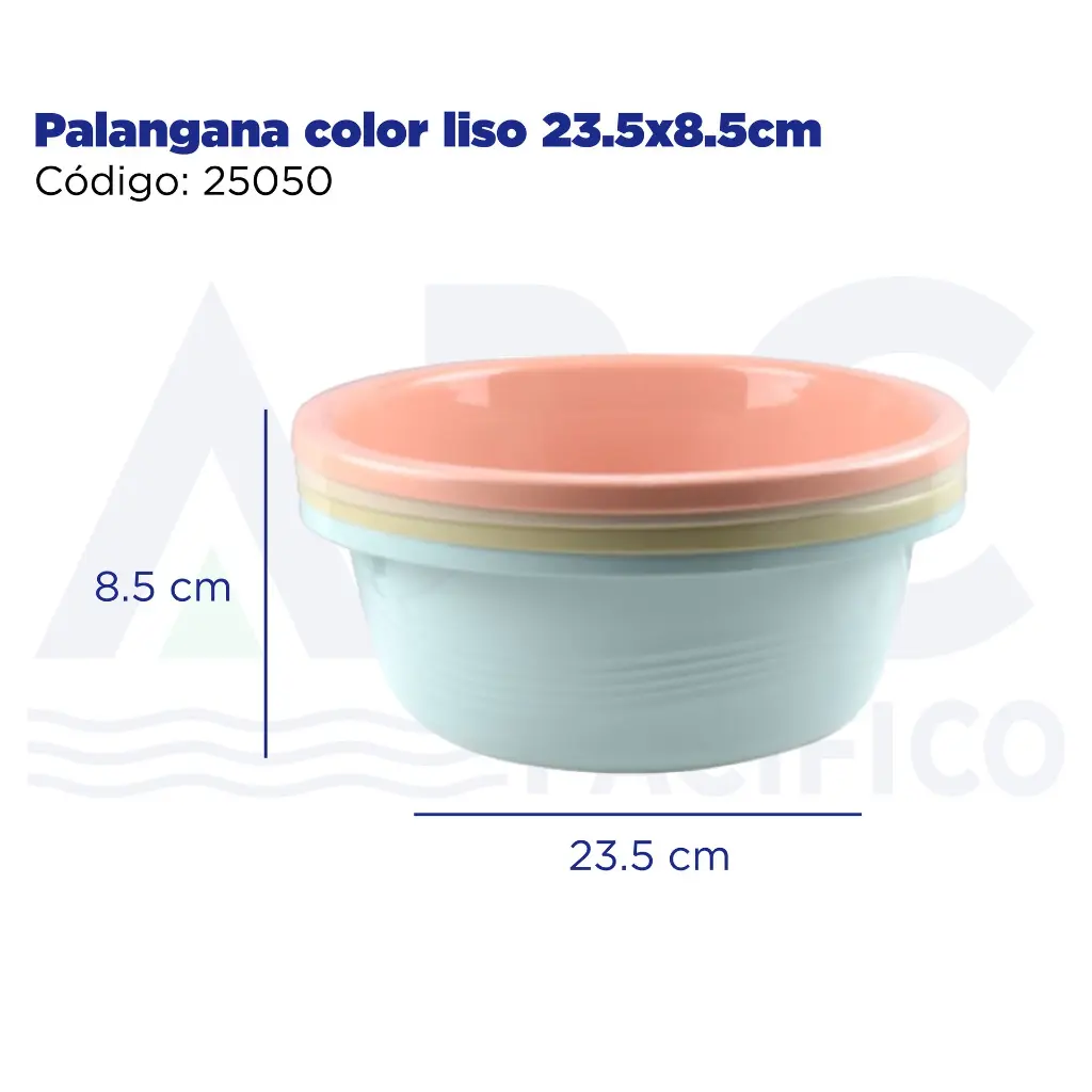 Palangana color liso 23.5x8.5cm