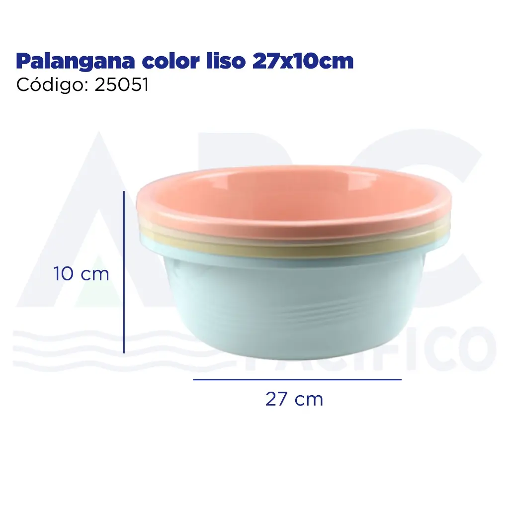 Palangana color liso 27x10cm