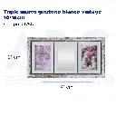 Triple marco giratorio blanco vintage 10*15cm