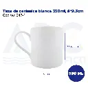 Taza de cerámica blanca 350ml, 8*9.3cm