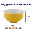 Tazón de Cerámica con tapa, 14.5*7.8cm