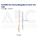 Cuchillo de mesa portugués en color oro rosa