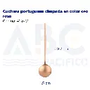 Cuchara portuguesa chapada en color oro rosa