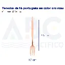 Tenedor de té portugués en color oro rosa
