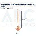Cuchara de café portuguesa en color oro rosa