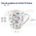 Taza de cerámica de 220ml, 7.5*8.2cm