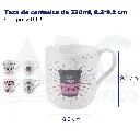 Taza de cerámica de 330ml, 8.3*9.2 cm