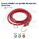 Cuerda elástica con gancho de sujeción, 10mm*2m