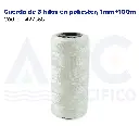 Cuerda de 3 hilos en poliester, 1mm+100m