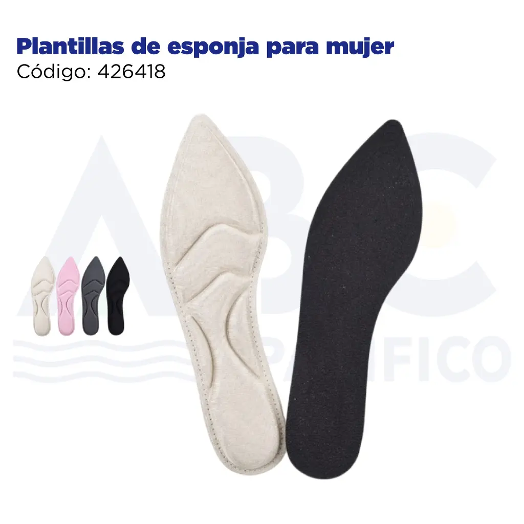Plantillas de esponja para mujer