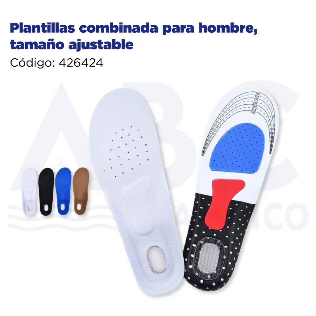 Plantillas combinada para hombre, tamaño ajustable