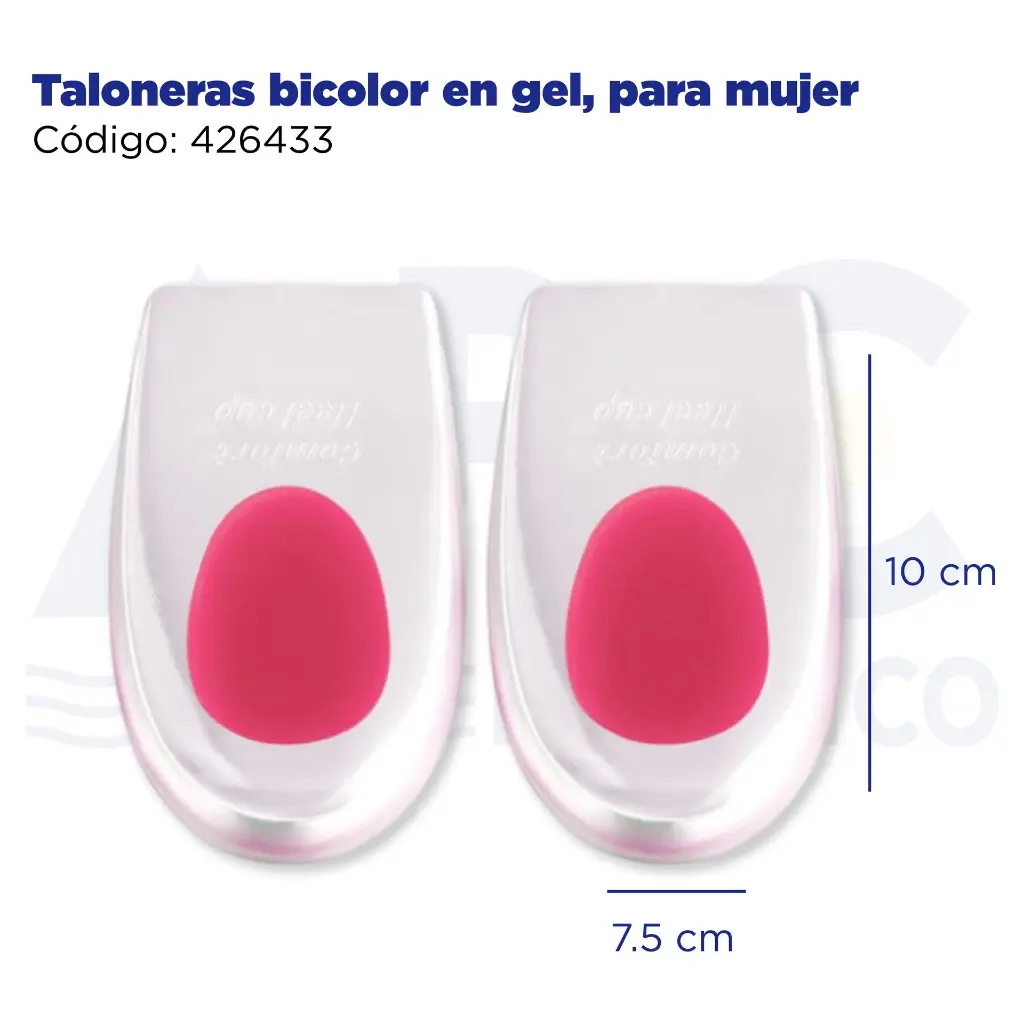 Taloneras bicolor en gel, para mujer