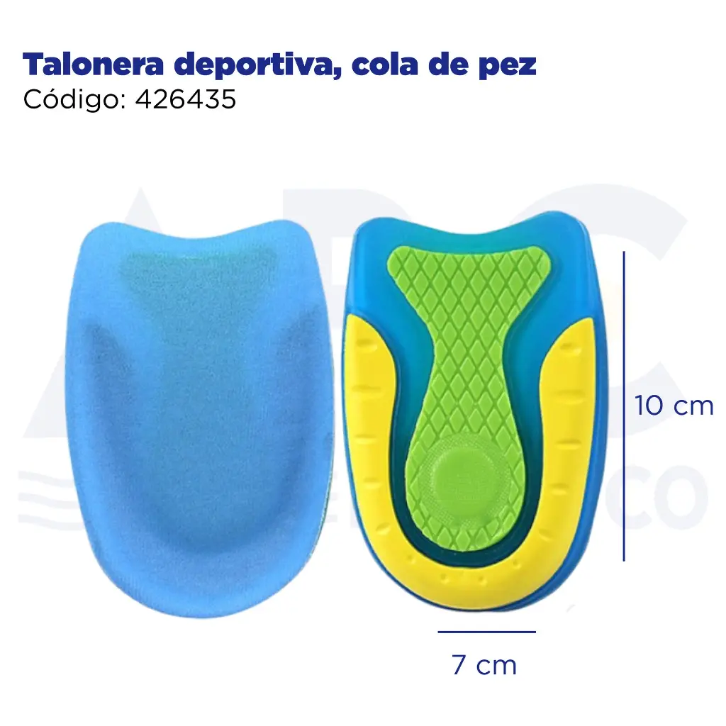 Talonera deportiva, cola de pez