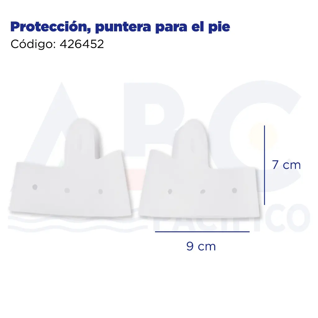 Protección, puntera para el pie