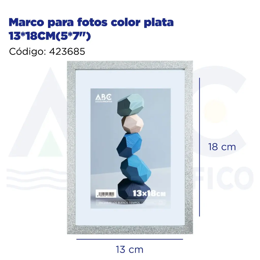 Marco para fotos color plata 13*18CM(5*7")