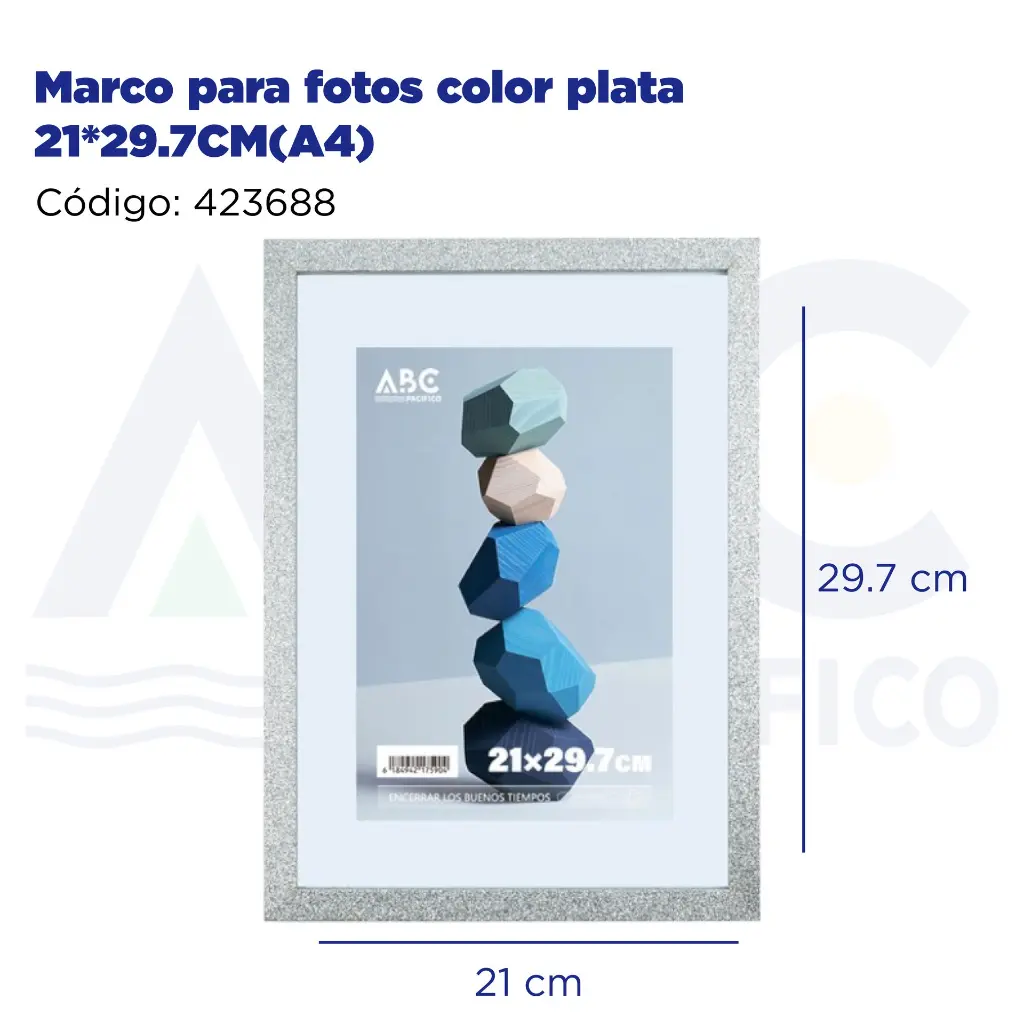 Marco para fotos color plata 21*29.7CM(A4)