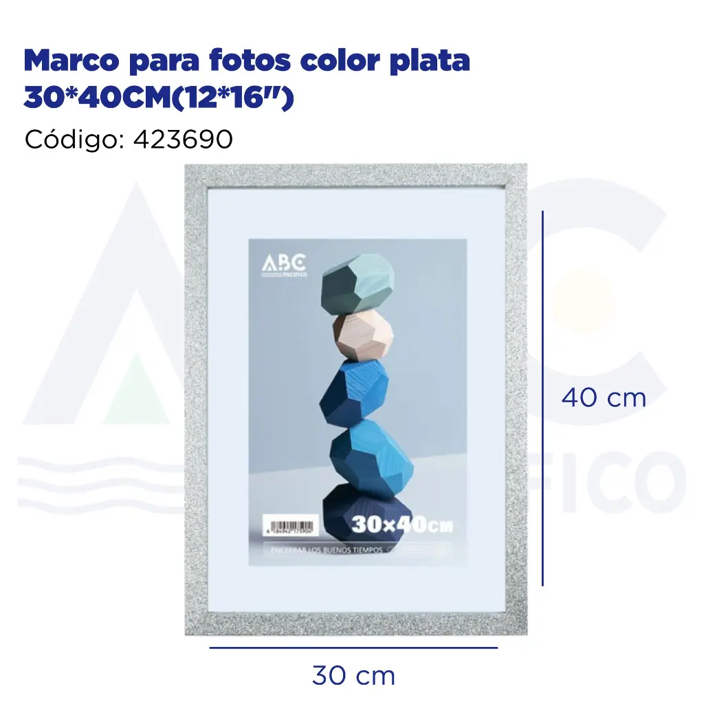 Marco para fotos color plata 30*40CM(12*16")
