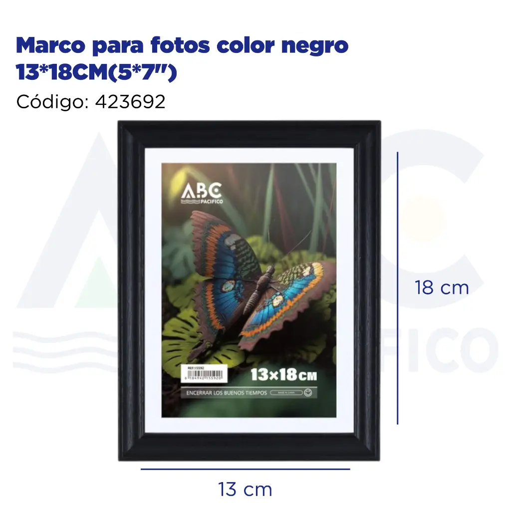 Marco para fotos color negro 13*18CM(5*7")