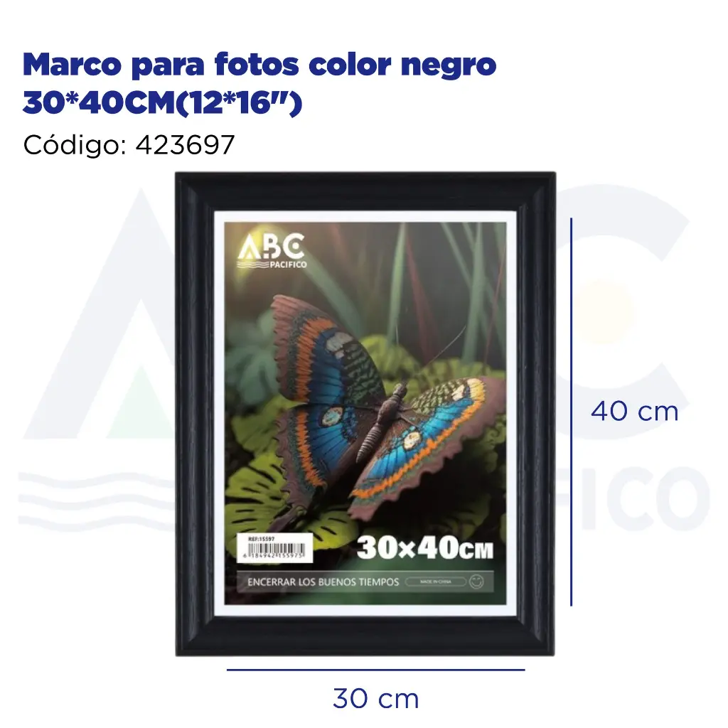 Marco para fotos color negro 30*40CM(12*16")