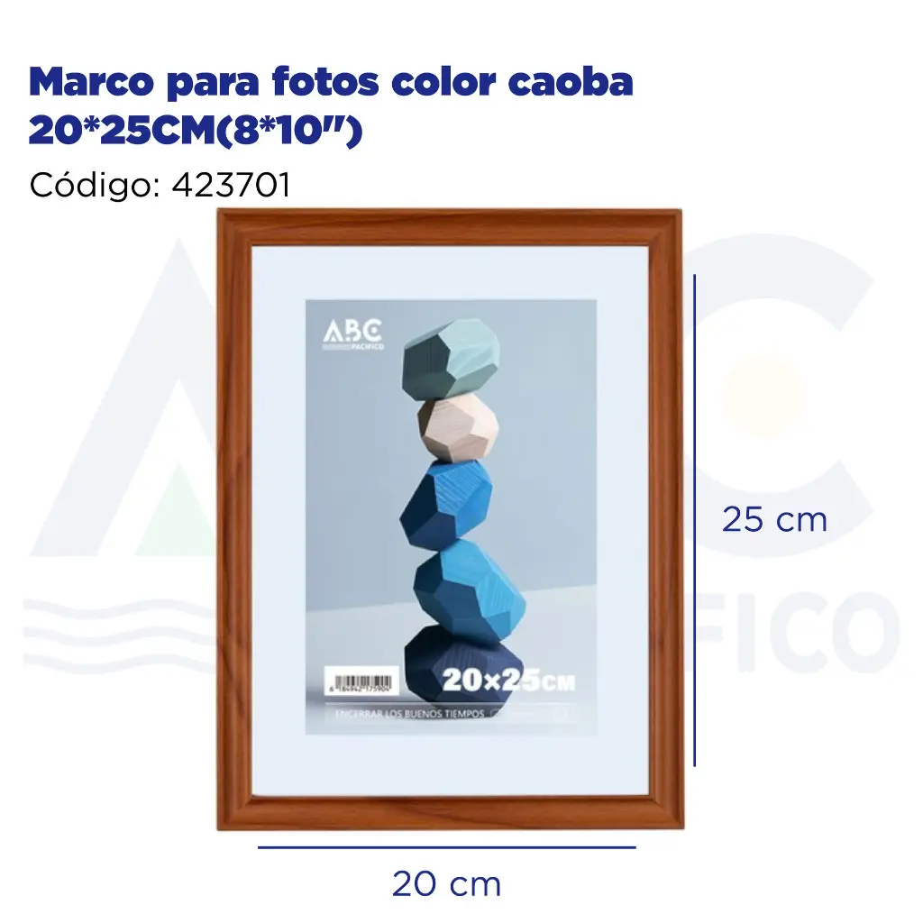 Marco para fotos color caoba 20*25CM(8*10")