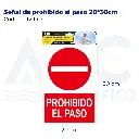 Señal de prohibido el paso  20*30cm