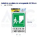 Señal de escalera de emergencia  20*30cm