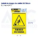 Señal de riesgo de caída  20*30cm
