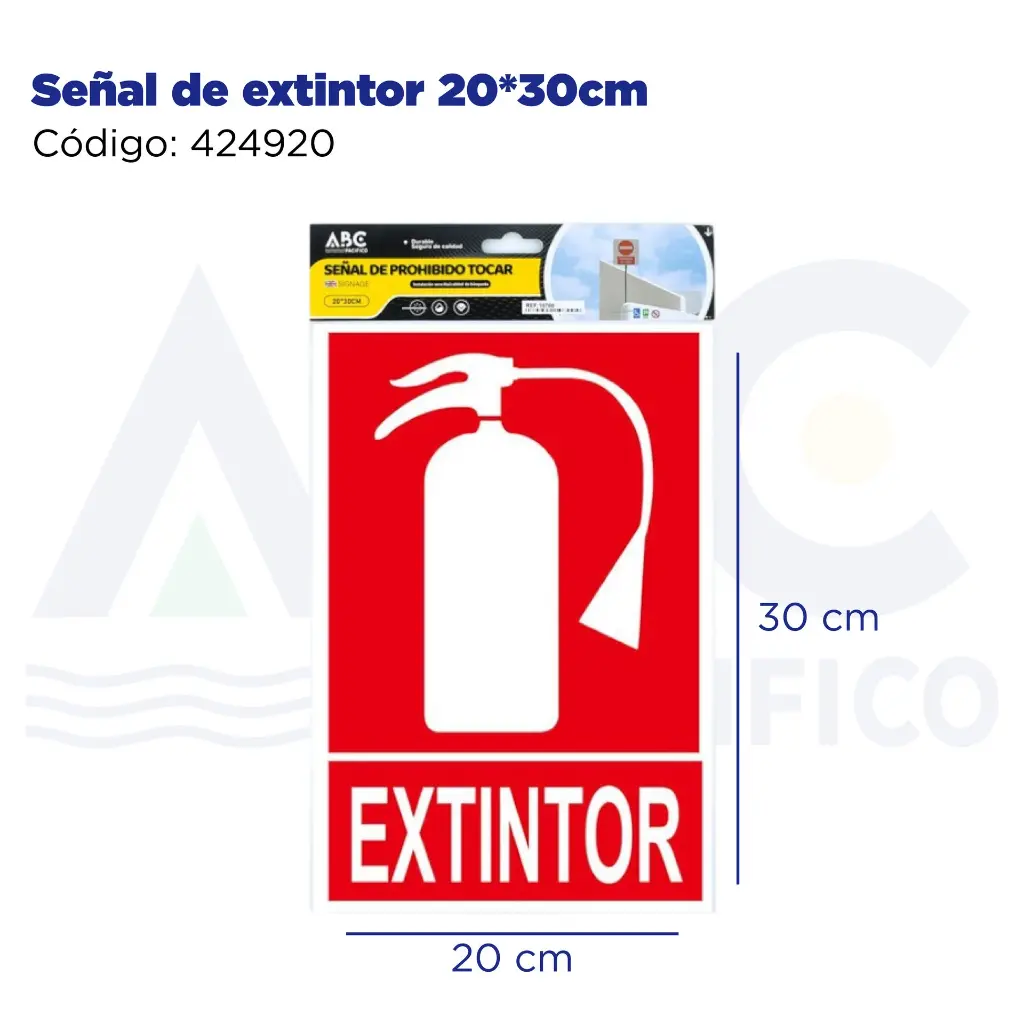 Señal de extintor  20*30cm