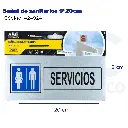 Señal de sanitarios  9*20cm