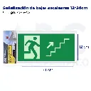 Señalización de bajar escalaeras  12*24cm