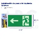Señalización de paso a la izquierda  12*24cm