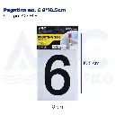 Pegatina no. 6  8*10.5cm