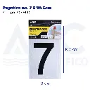Pegatina no. 7  8*10.5cm