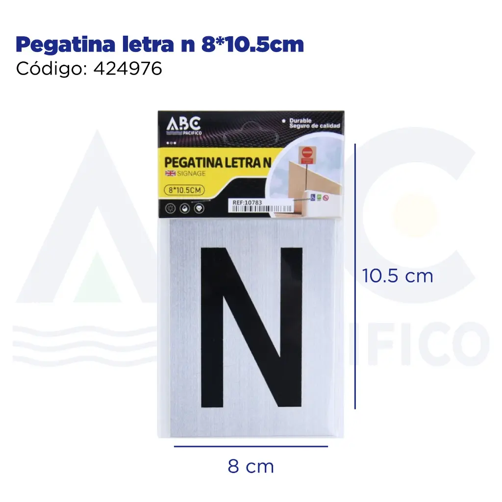 Pegatina letra n  8*10.5cm