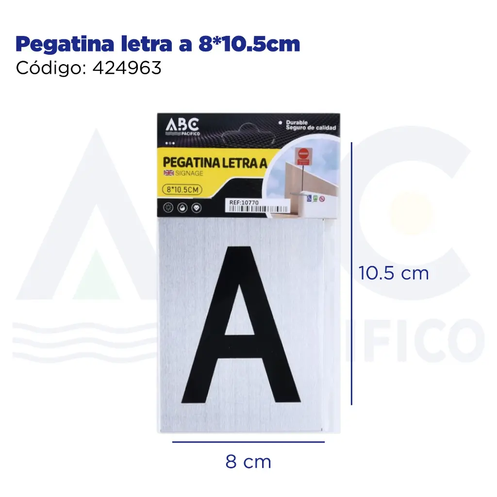 Pegatina letra a  8*10.5cm
