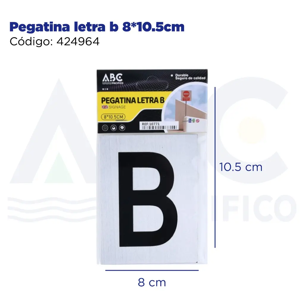 Pegatina letra b  8*10.5cm