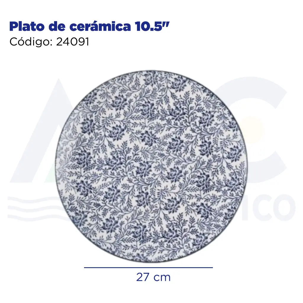 Plato de cerámica 10.5"
