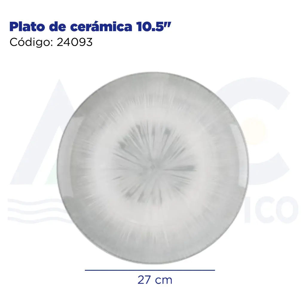 Plato de cerámica 10.5"