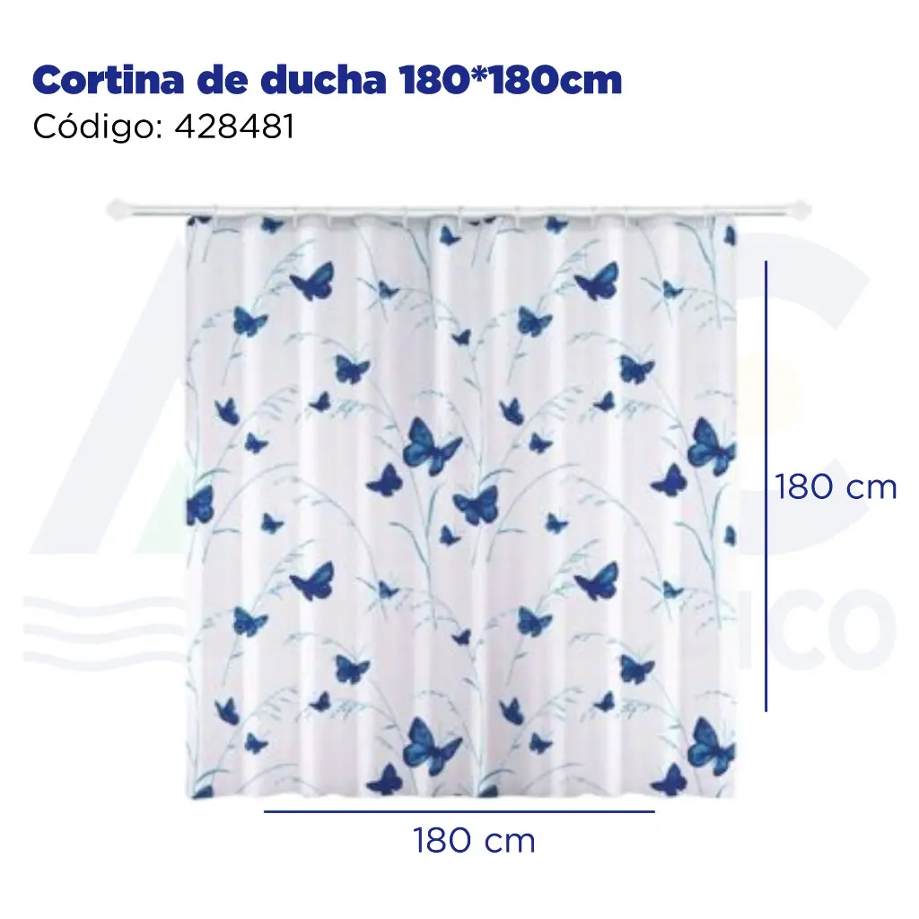 Cortina de ducha 180*180cm
