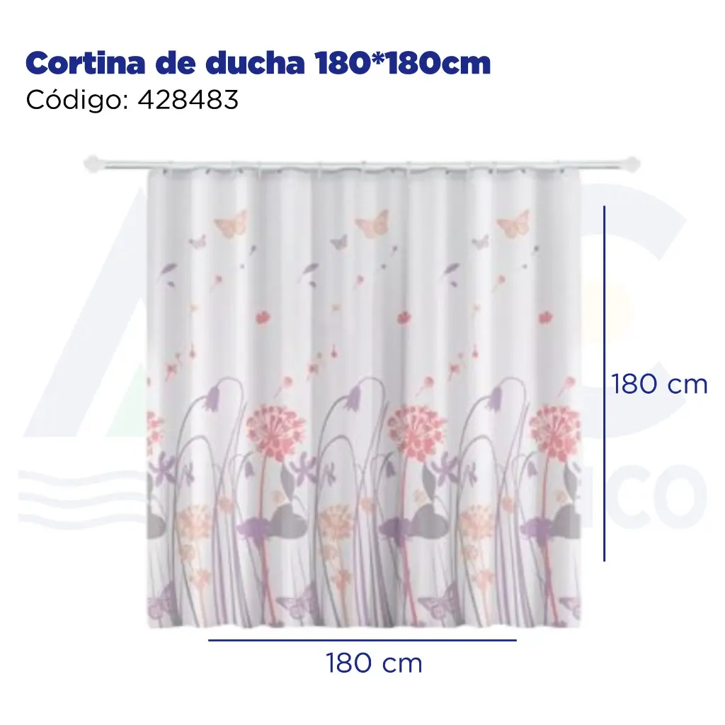 Cortina de ducha 180*180cm